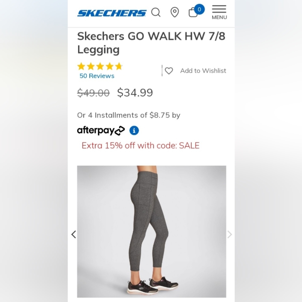 Sketches Go Walk  7/8in  grey leggings